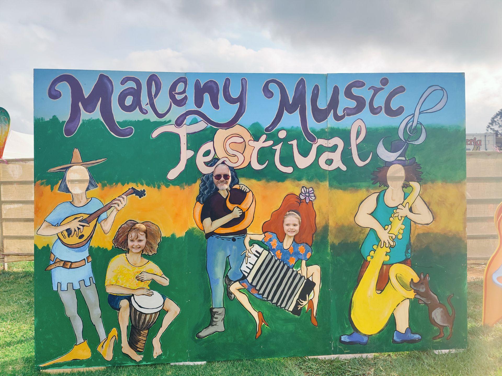 photo stand-in at the Maleny Music Festival
